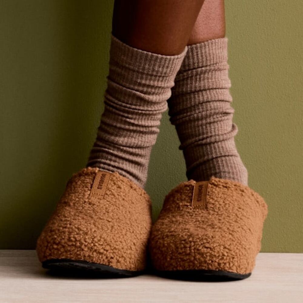 Bombas Womens 5 Sunday Slippers Fuzzy Slip on Comfy Comfortable Lounge Home